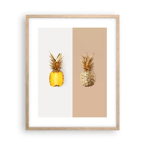 Plakat w ramie jasny dąb - Ananas dla nas - 40x50 cm