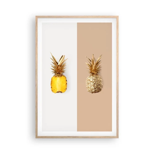 Plakat w ramie jasny dąb - Ananas dla nas - 61x91 cm