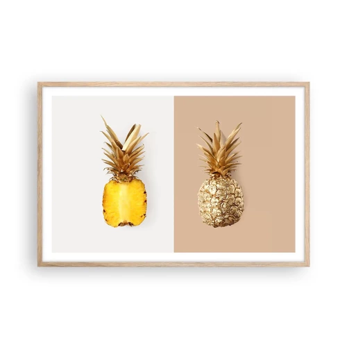 Plakat w ramie jasny dąb - Ananas dla nas - 91x61 cm