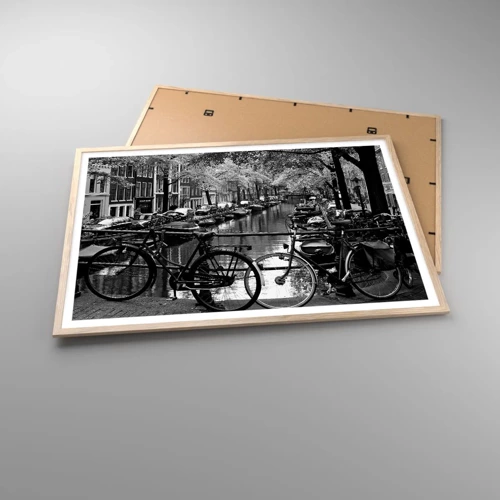 Plakat w ramie jasny dąb - Bardzo holenderski widok - 100x70 cm