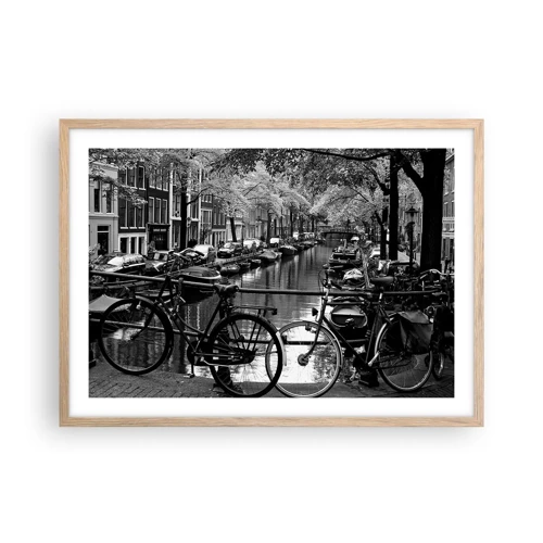 Plakat w ramie jasny dąb - Bardzo holenderski widok - 70x50 cm
