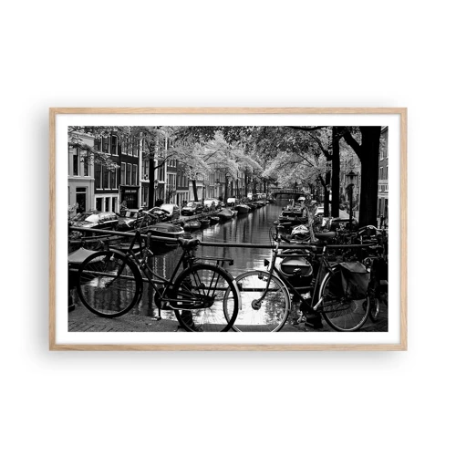 Plakat w ramie jasny dąb - Bardzo holenderski widok - 91x61 cm