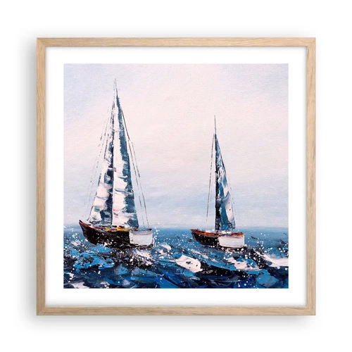 Plakat w ramie jasny dąb - Braterstwo wiatru - 50x50 cm