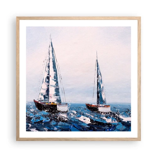 Plakat w ramie jasny dąb - Braterstwo wiatru - 60x60 cm