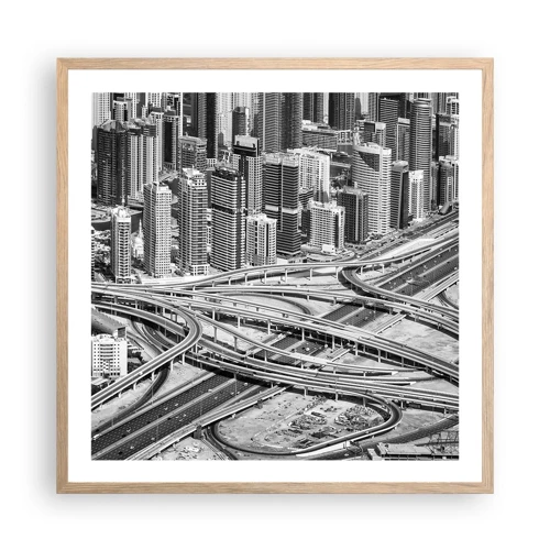 Plakat w ramie jasny dąb - Dubaj – miasto niemożliwe - 60x60 cm