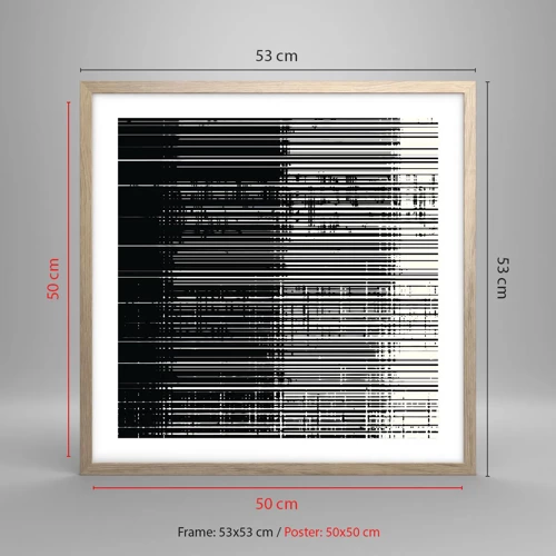 Plakat w ramie jasny dąb - Fale i drgania - 50x50 cm