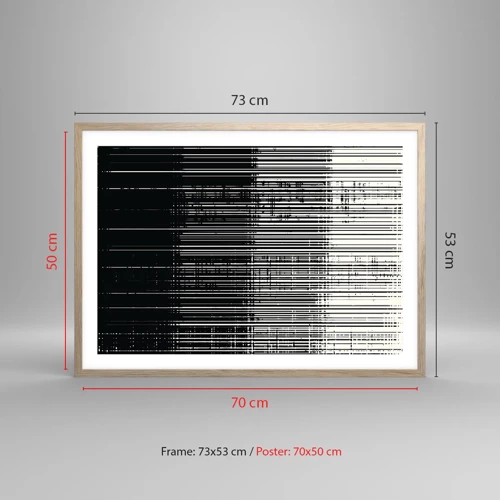 Plakat w ramie jasny dąb - Fale i drgania - 70x50 cm