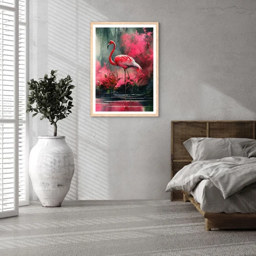 Plakat w ramie jasny dąb - Lekcja naturalnego wdzięku - 50x70 cm