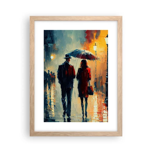 Plakat w ramie jasny dąb - Miejska love story - 30x40 cm