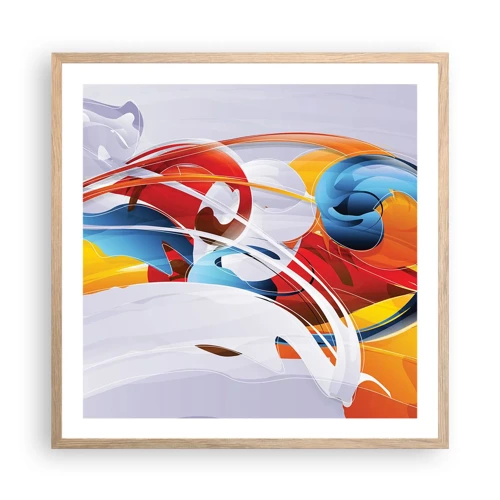 Plakat w ramie jasny dąb - Taniec żywiołów - 60x60 cm