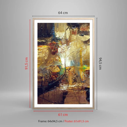 Plakat w ramie jasny dąb - Zimno, cieplej, gorąco - 61x91 cm