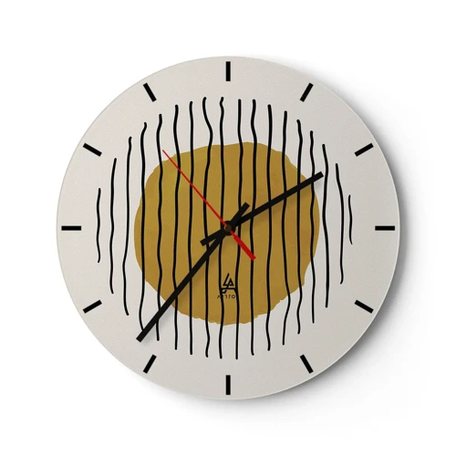 Zegar ścienny - Abstrakcja drżąca od żaru - 30x30 cm