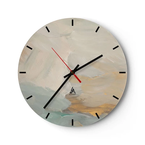 Zegar ścienny - Abstrakcja – kraina łagodności - 30x30 cm