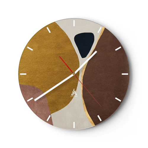 Zegar ścienny - Abstrakcja – miejsce w przestrzeni - 30x30 cm
