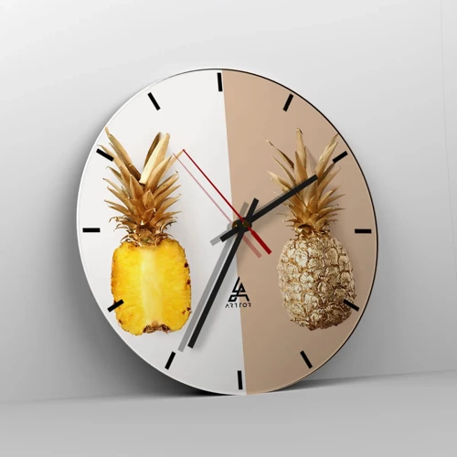 Zegar ścienny - Ananas dla nas - 30x30 cm