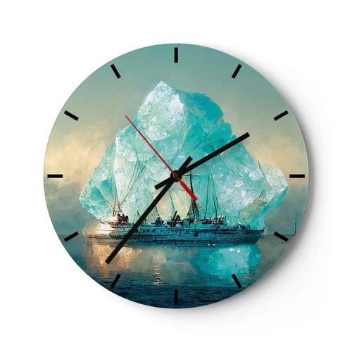 Zegar ścienny - Arktyczny brylant - 30x30 cm