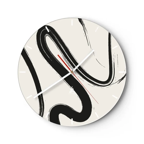 Zegar ścienny - Czarno-biała fanaberia - 30x30 cm