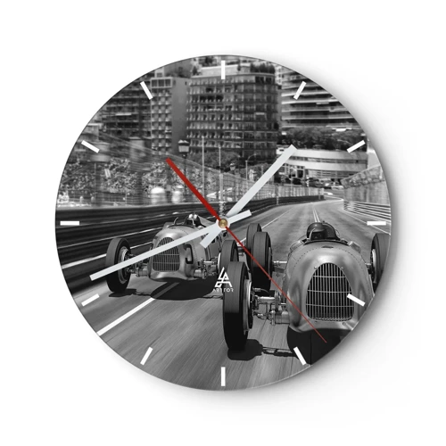 Zegar ścienny - Dawno temu w Monte Carlo - 30x30 cm