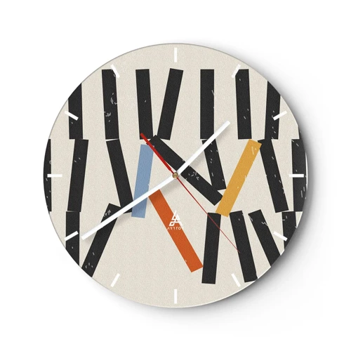 Zegar ścienny - Domino – kompozycja - 30x30 cm