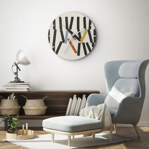 Zegar ścienny - Domino – kompozycja - 30x30 cm