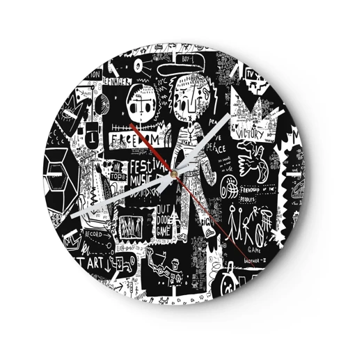 Zegar ścienny - Duchowej młodości prawa i radości - 30x30 cm