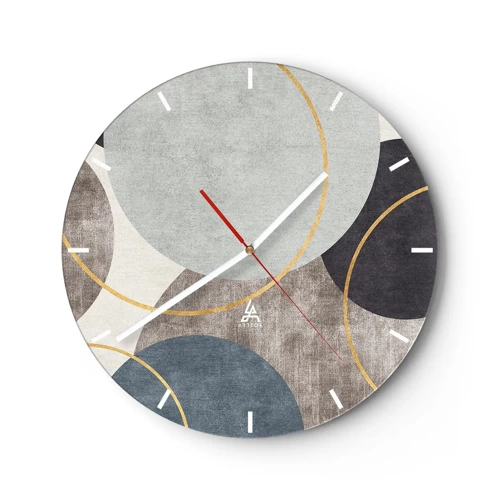 Zegar ścienny - Koło za kołem - 30x30 cm