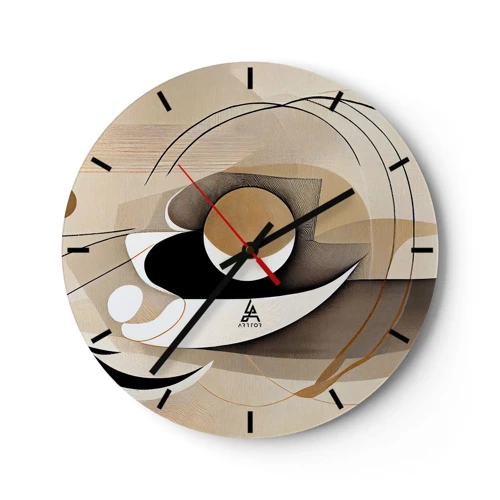 Zegar ścienny - Kompozycja: istota rzeczy - 30x30 cm