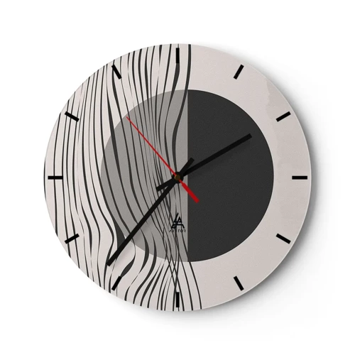 Zegar ścienny - Kompozycja połowiczna - 30x30 cm