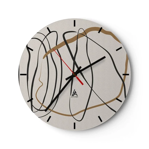 Zegar ścienny - Kompozycja – taniec opętaniec - 30x30 cm