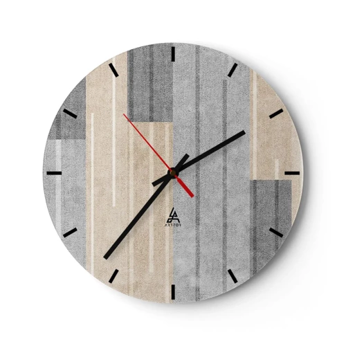 Zegar ścienny - Kompozycja: trzymać pion - 30x30 cm