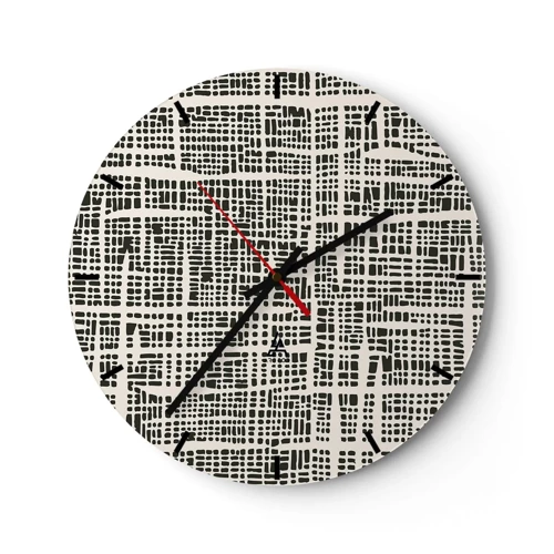 Zegar ścienny - Kompozycja utkana - 30x30 cm