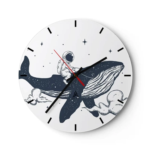 Zegar ścienny - Kosmiczna przygoda - 30x30 cm