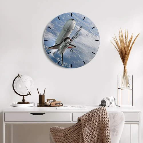 Zegar ścienny - Kosmiczne wniebowstąpienie - 30x30 cm