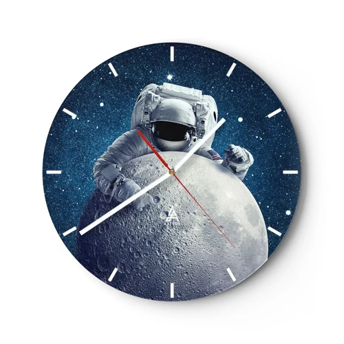 Zegar ścienny - Kosmiczny żartowniś - 30x30 cm