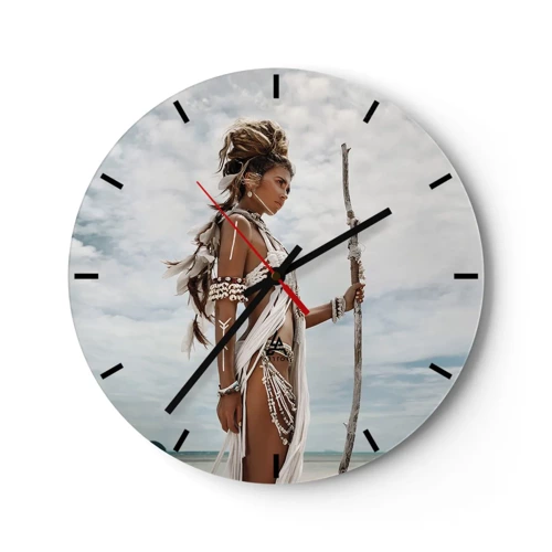 Zegar ścienny - Królowa tropików - 30x30 cm