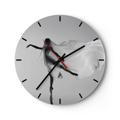 Zegar ścienny - Lekkość i wdzięk - 30x30 cm