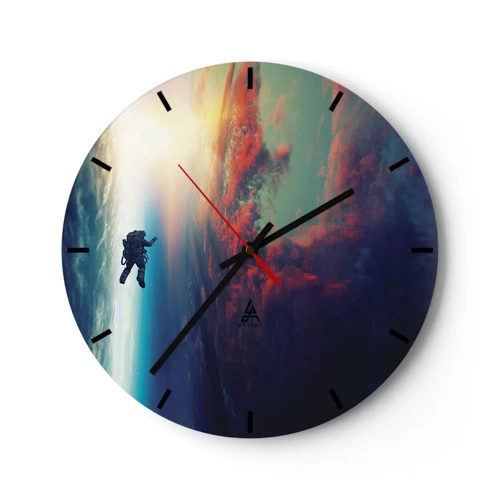 Zegar ścienny - Mierzyć się ze wszechświatem - 30x30 cm