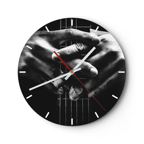 Zegar ścienny - Modlitwa artysty - 30x30 cm