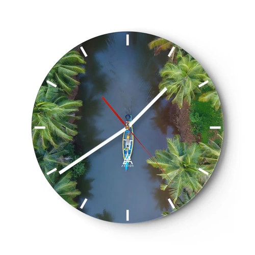 Zegar ścienny - Na tropikalnym szlaku - 30x30 cm