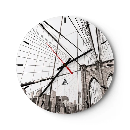Zegar ścienny - Nowojorska katedra - 30x30 cm