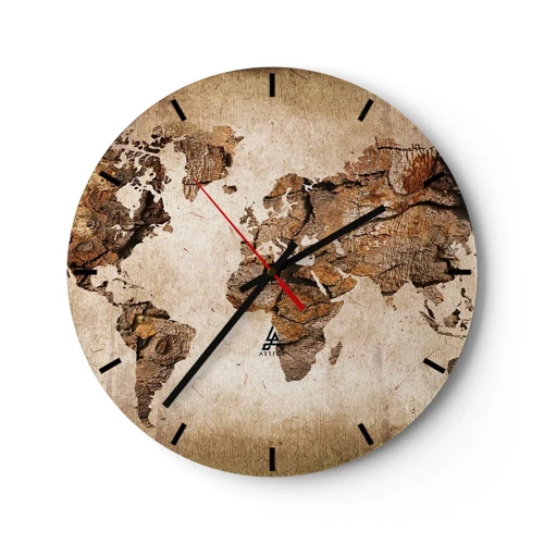 Zegar ścienny - Odkrycie świata - 30x30 cm