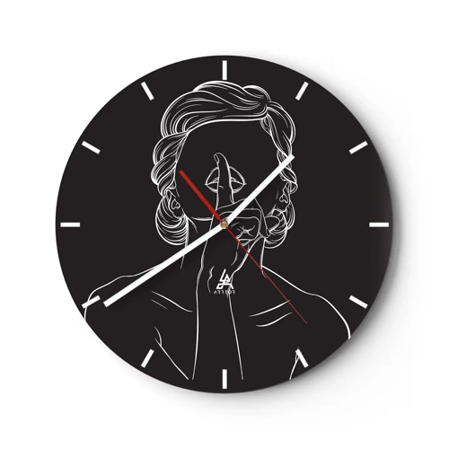 Zegar ścienny - Piękno rozkwita w ciszy - 30x30 cm