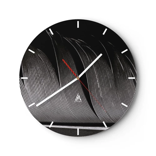 Zegar ścienny - Pióro – cudowna konstrukcja - 30x30 cm