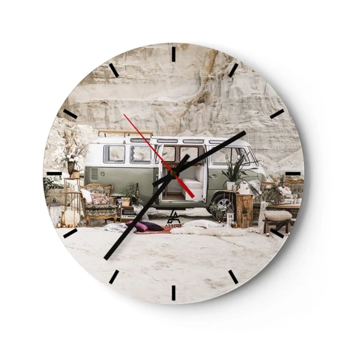 Zegar ścienny - Podróż czas zacząć - 30x30 cm