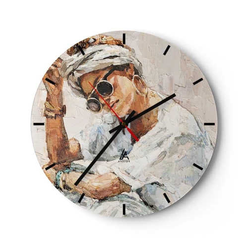 Zegar ścienny - Portret w pełnym słońcu - 30x30 cm