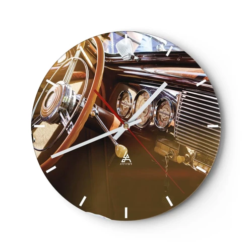 Zegar ścienny - Powiew luksusu z przeszłości - 30x30 cm