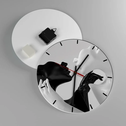 Zegar ścienny - Przyciąganie – pożądanie - 30x30 cm