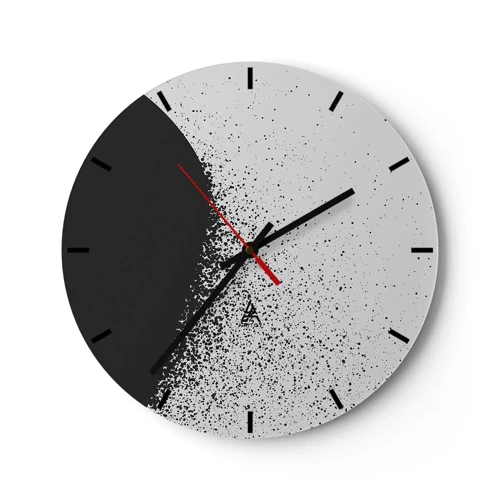 Zegar ścienny - Ruch cząsteczek - 30x30 cm