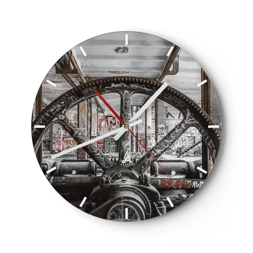 Zegar ścienny - Sekretne życie fabryki - 30x30 cm