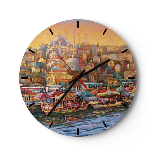 Zegar ścienny - Stambulska opowieść - 30x30 cm